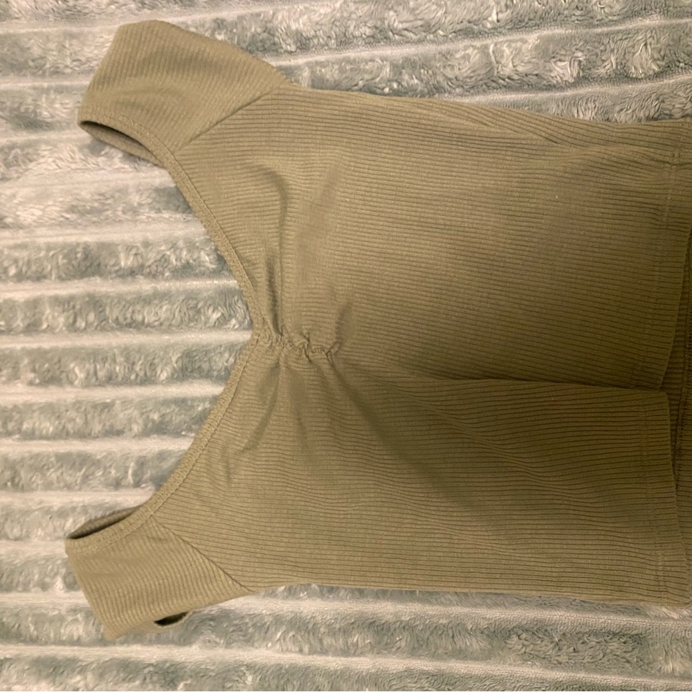 American Eagle Outfitters Sage Ribbed Tank